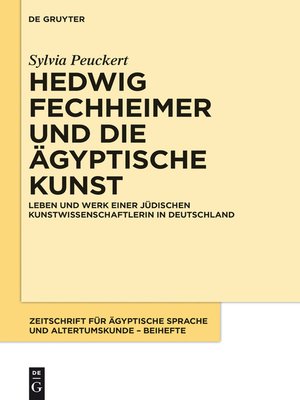 cover image of Hedwig Fechheimer und die ägyptische Kunst